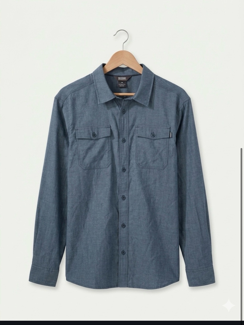 Outdoor Research Feedback Flannel blue gray textured look Sz Large